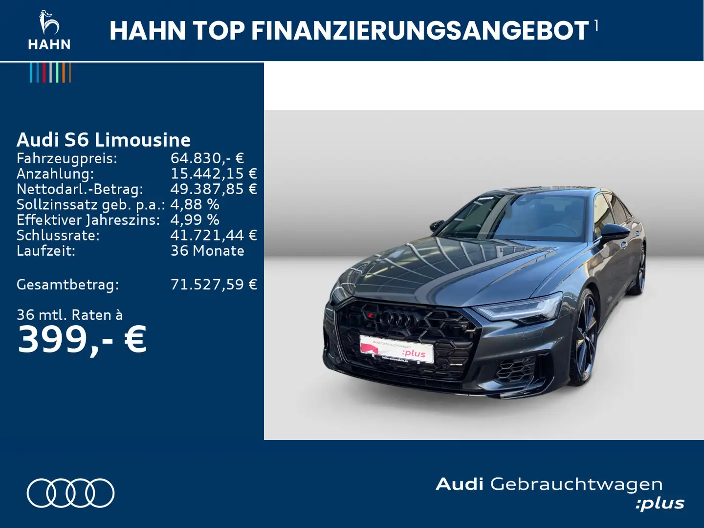 Audi S6 TDI quattro S-Trc Matrix 360° Stand Grau - 2