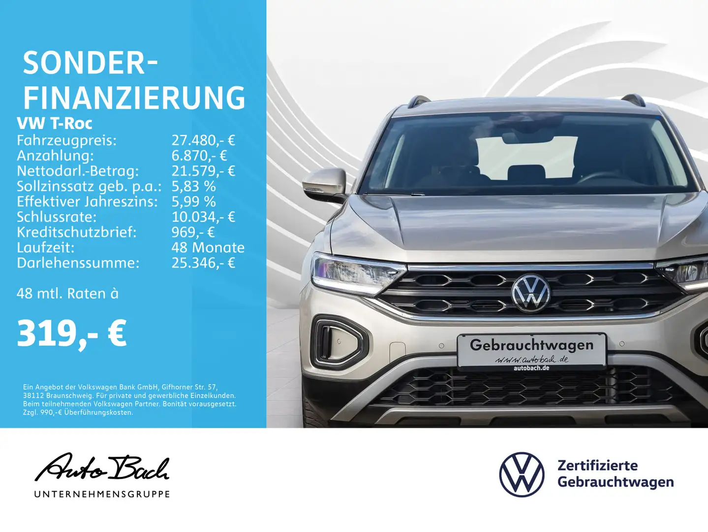 Volkswagen T-Roc 1.5 TSI "MOVE" DSG Navi LED Digital Cockpi Silber - 2