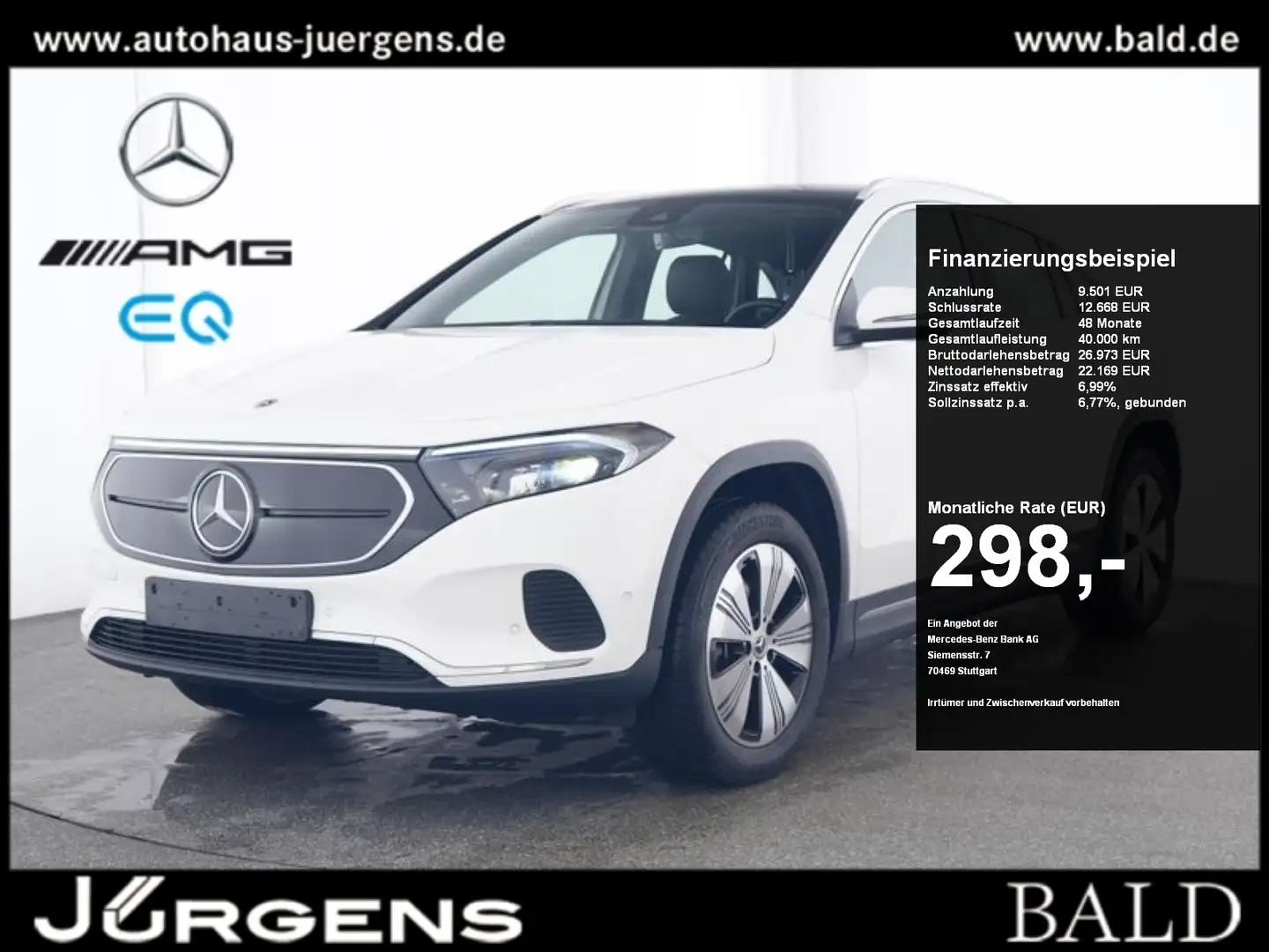 Mercedes-Benz EQA 250 Progressive/LED/Cam/Pano/Totw/SHZ/18' Alb - 1