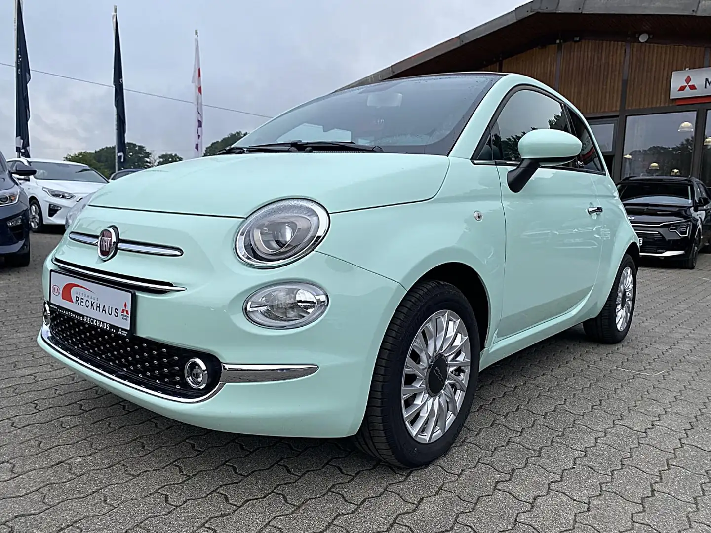 Fiat 500C 1.2 Lounge Cabrio Klima Navi Einparkhilfe Grün - 2