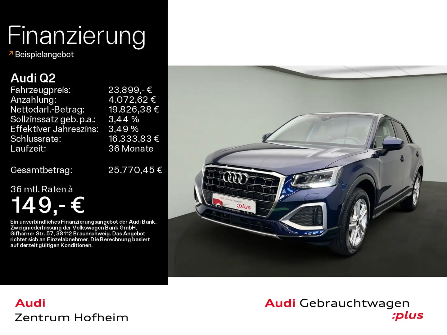 Audi Q2 30 TFSI Advanced*LED*Virtual*Navi+*GRA*SHZ*PD Blauw - 1