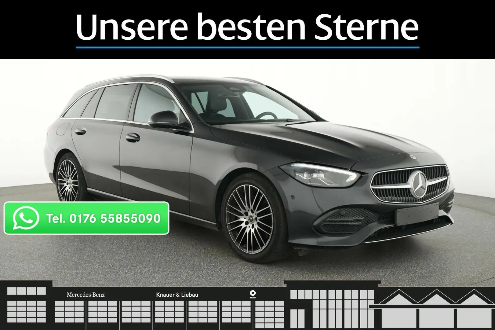 Mercedes-Benz C 200 C 200d T Avanatgarde Adv +*Memory*Cam*Totwinkel* Grau - 1