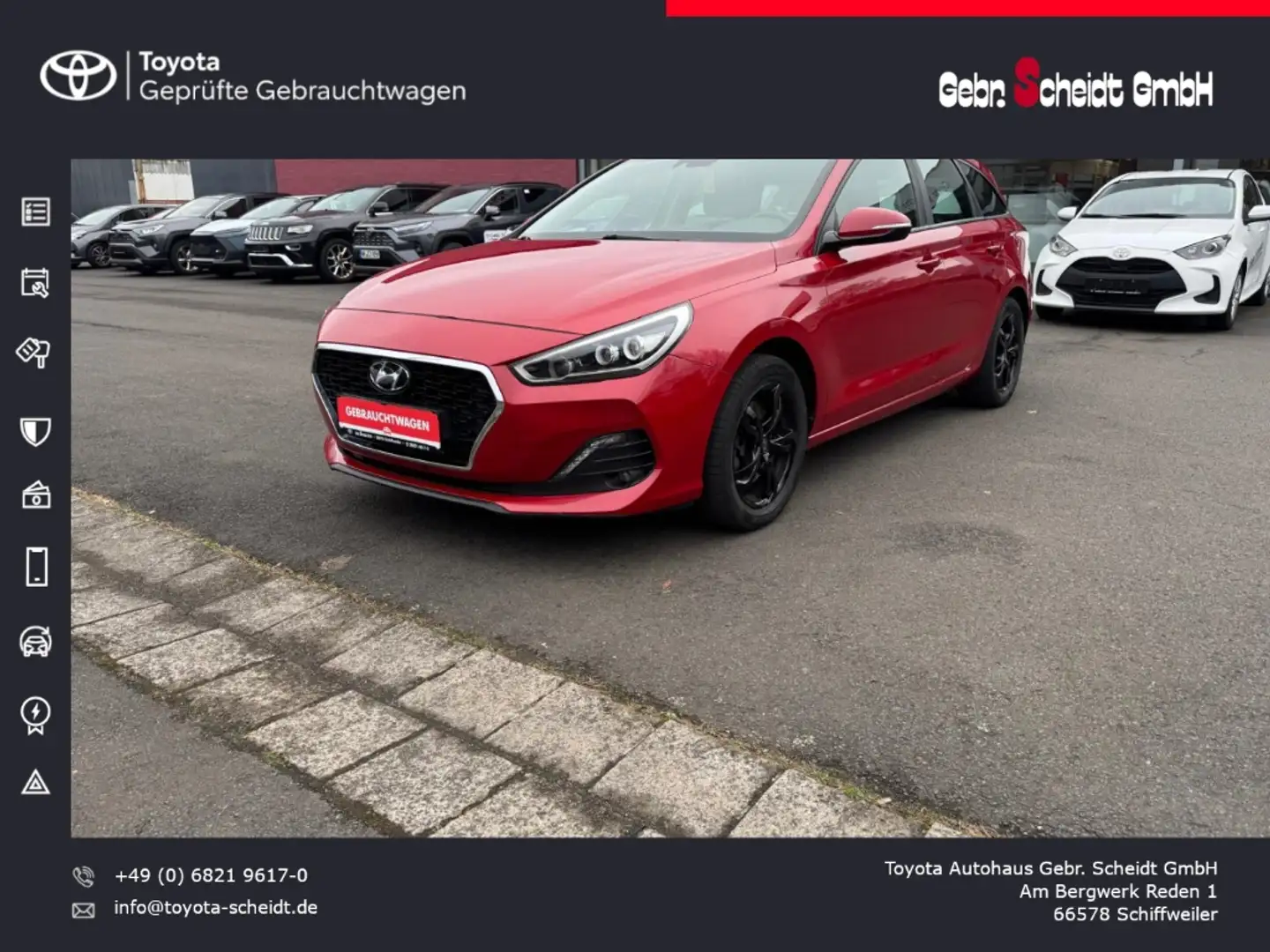Hyundai i30 cw 140PS Rückfahrkamera Navigationssystem Sitzheiz Rood - 1
