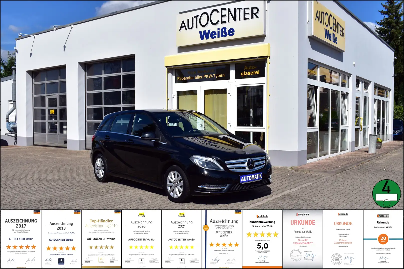 Mercedes-Benz B 180 B 180 TÜV-Neu Garantie Automatik S-Heft Schwarz - 1