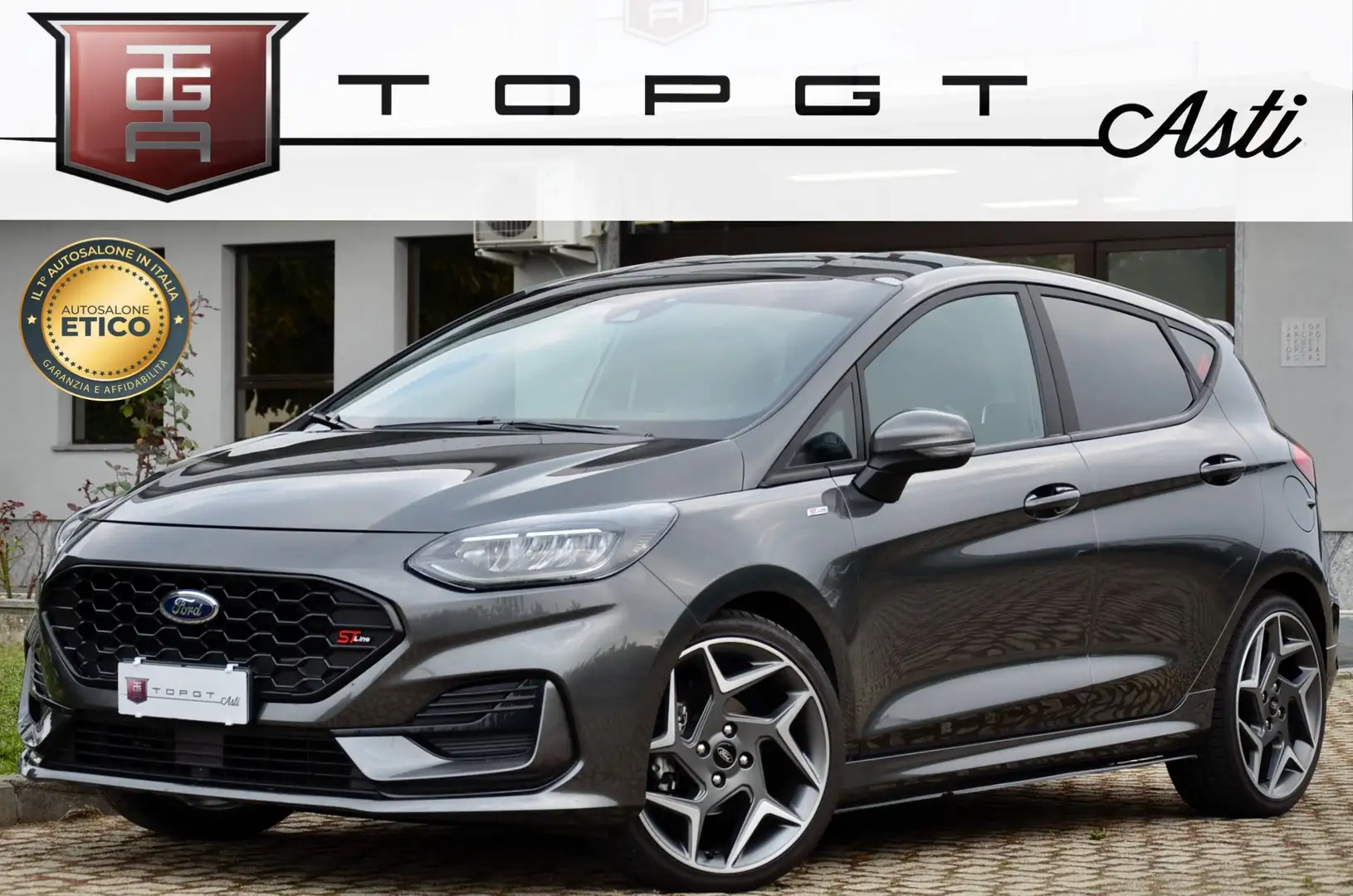 Ford Fiesta 5p 1.0 ecoboost h ST-Line 125cv UNICOPR, PERMUTE Grigio - 1