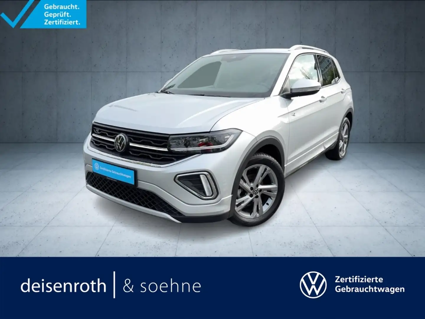 Volkswagen T-Cross R-Line 1.5 TSI DSG AHK/Matrix/Nav/Kam/ACC/Assist Silber - 1