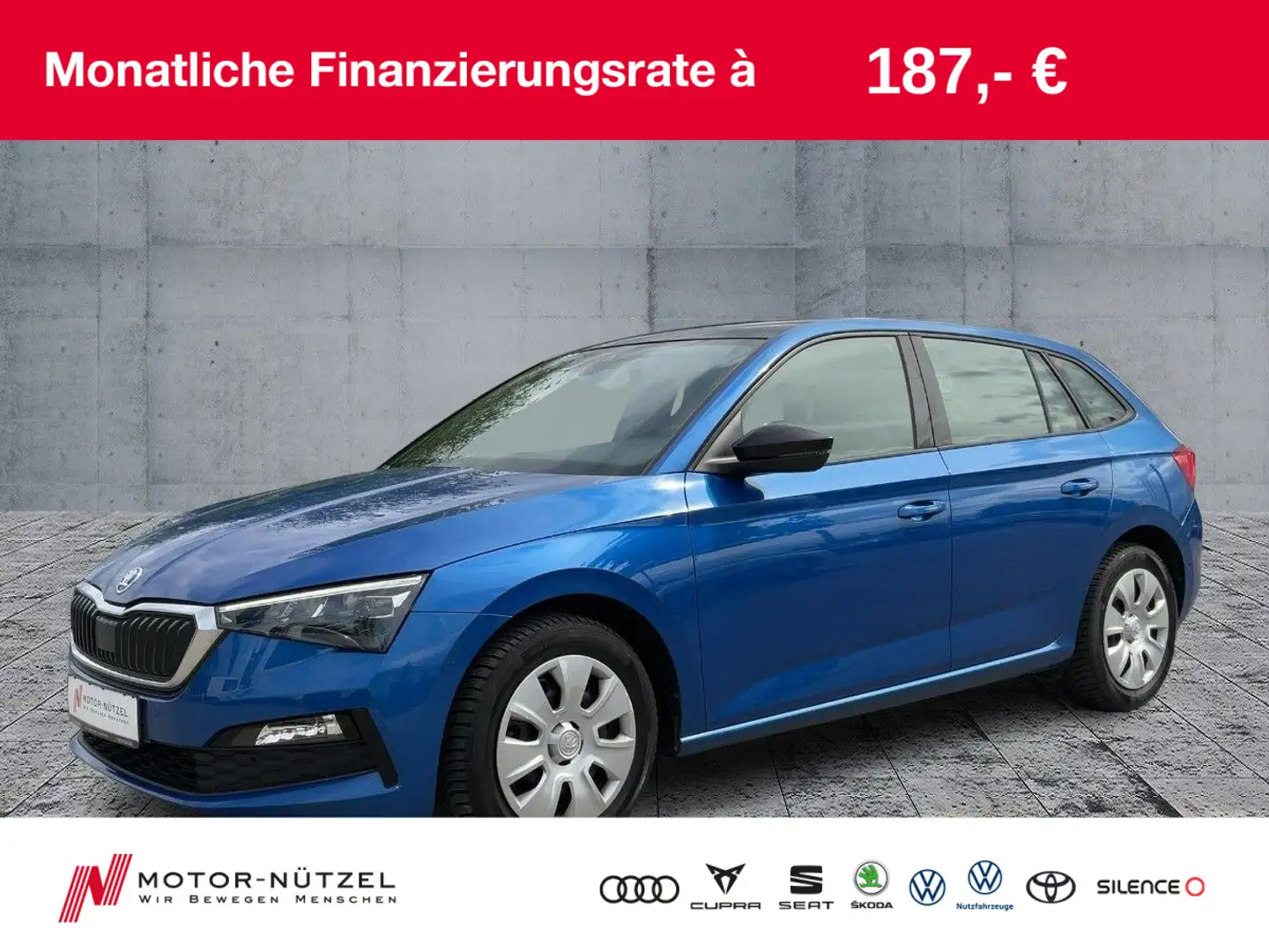 Skoda Scala 1.5 TSI DSG STYLE LED+ACC+RFK+APP+DAB+PANO Blau - 1