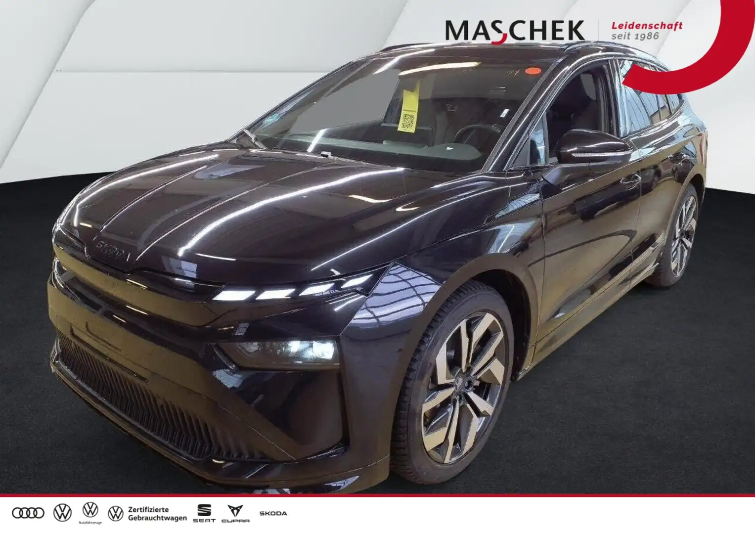 Skoda Enyaq Sportline 85x Pano AHK Kamera Wärmepumpe AHK Pano Schwarz - 1