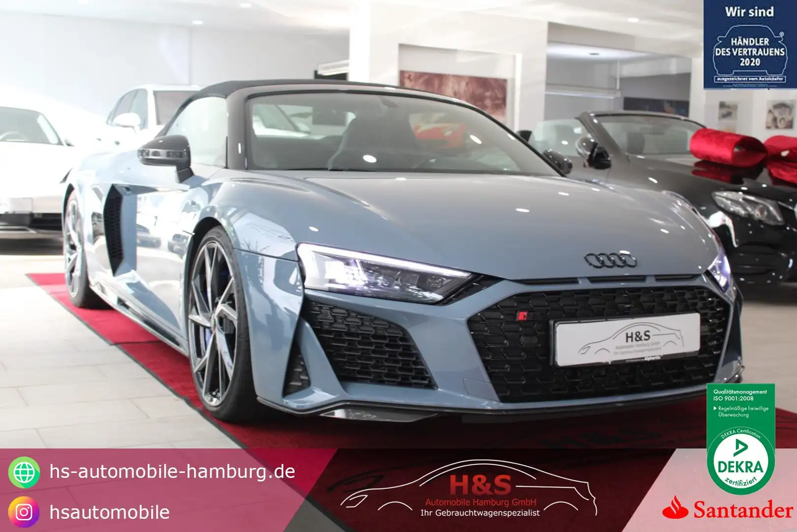 Audi R8 Spyder 5.2 FSI quattro performance Grau - 1