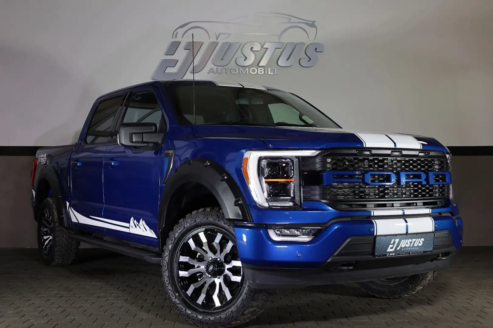 Ford F 150 5.0 V8 XLT/APPLE/WIFI/SHZ/SPUR/TTW/RFK/R20 Kék - 1