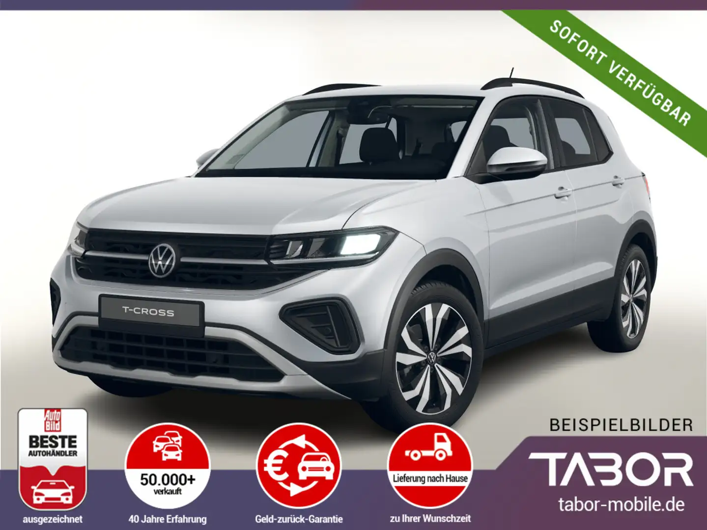 Volkswagen T-Cross TSI 115 DSG R2D Keyl Kam IQDrive Klima2Z Zilver - 1