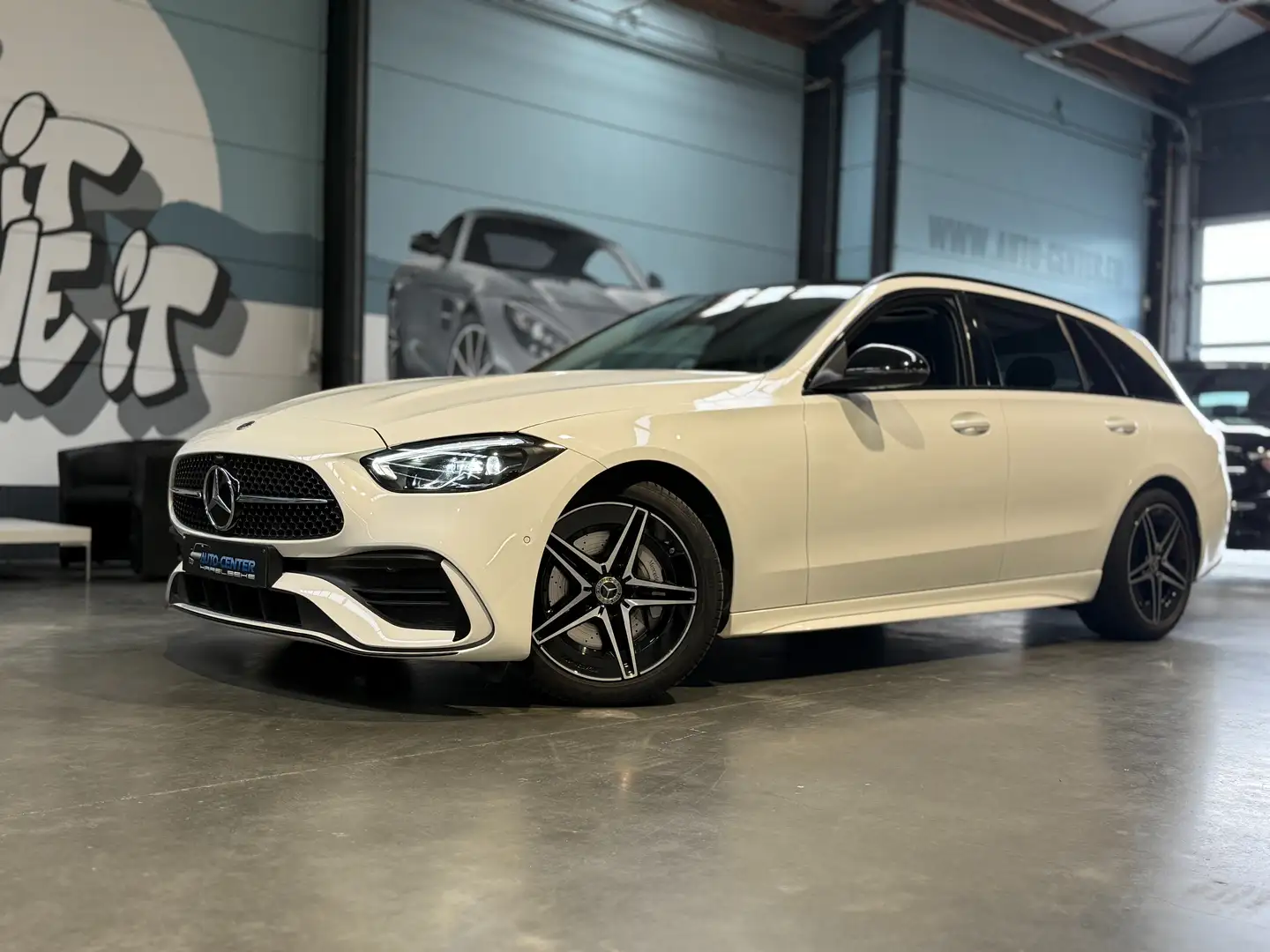 Mercedes-Benz C 180 AMG Line nieuw model met panoramisch open dak Blanc - 2