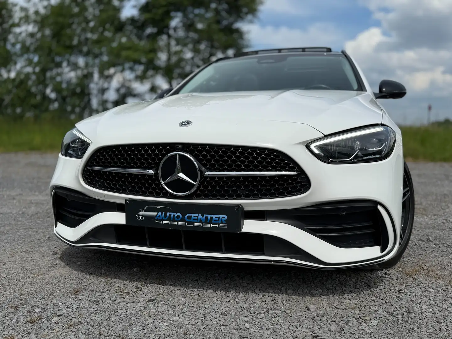Mercedes-Benz C 180 AMG Line nieuw model met panoramisch open dak Blanc - 2