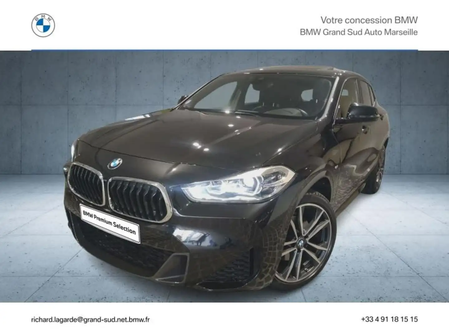 BMW X2 sDrive18iA 136ch M Sport DKG7 Noir - 1
