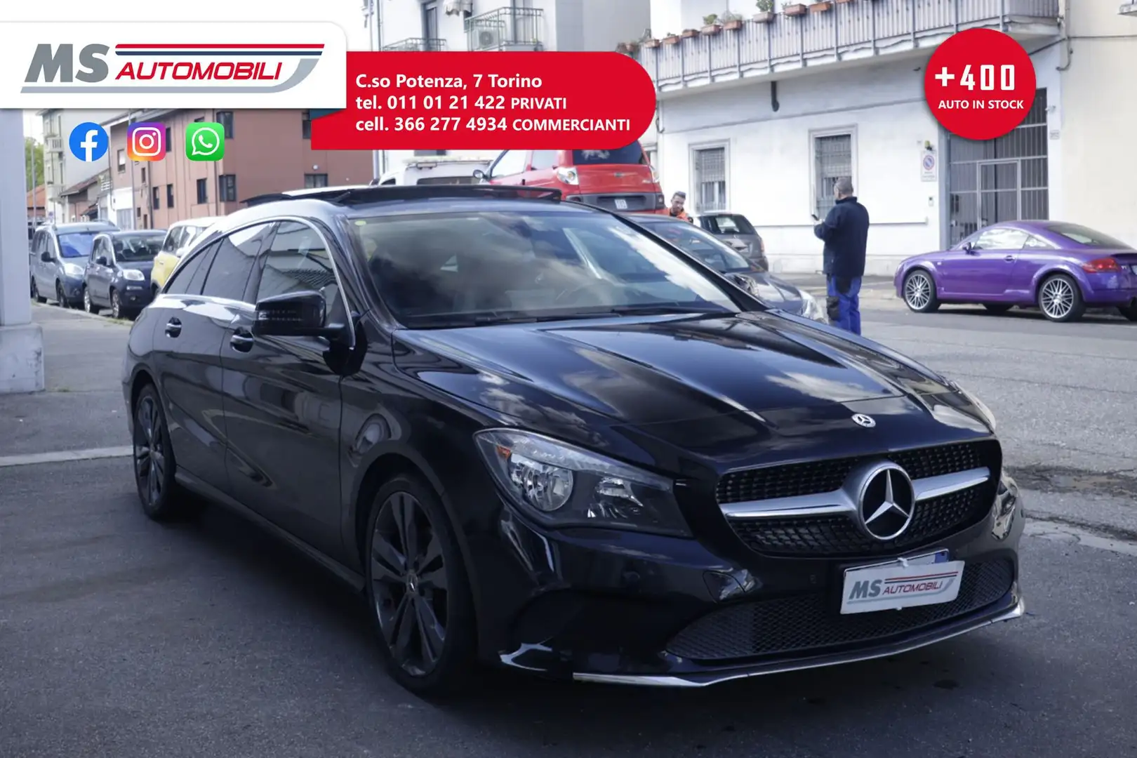Mercedes-Benz CLA 180 CLA 180 d S.W. Sport Tetto Panoramico Unicopropri Černá - 1
