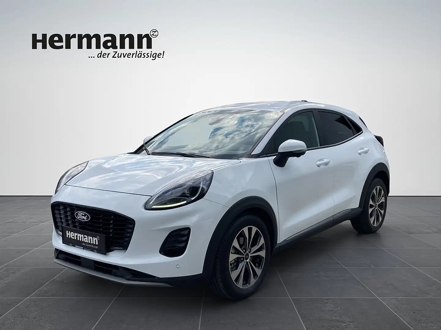 Ford Puma 1,0 EcoBoost Hybrid Titanium Aut. Weiß - 1