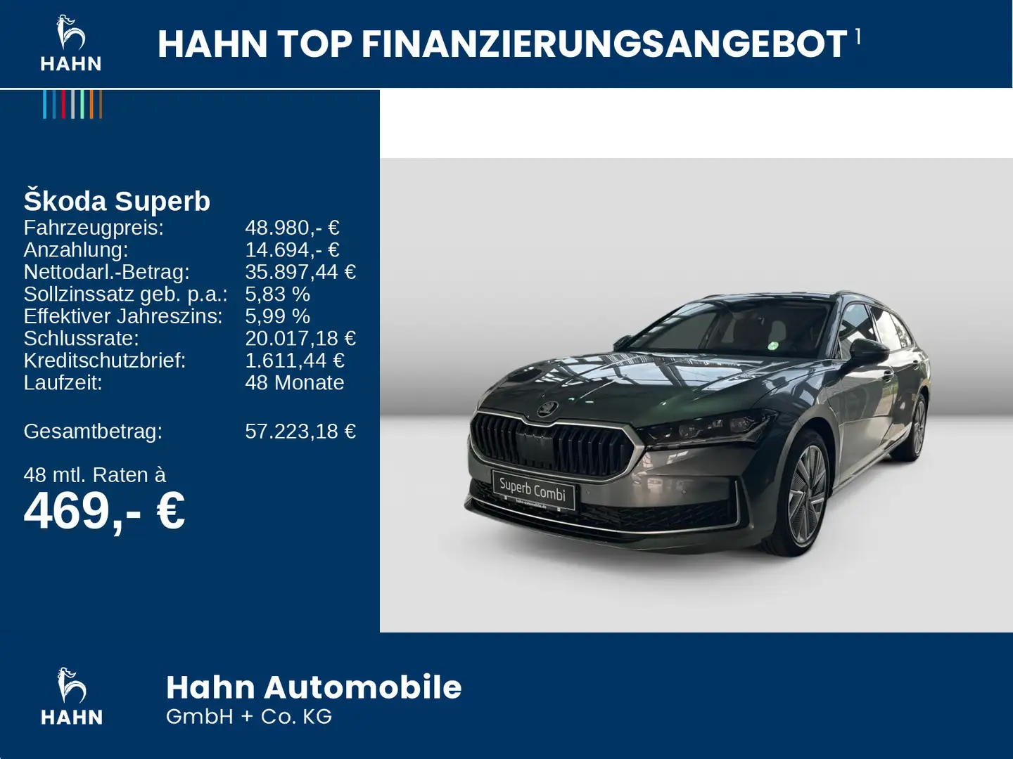 Skoda Superb Combi Selection 1,5TSI iV Pano Canton AHK Grau - 2