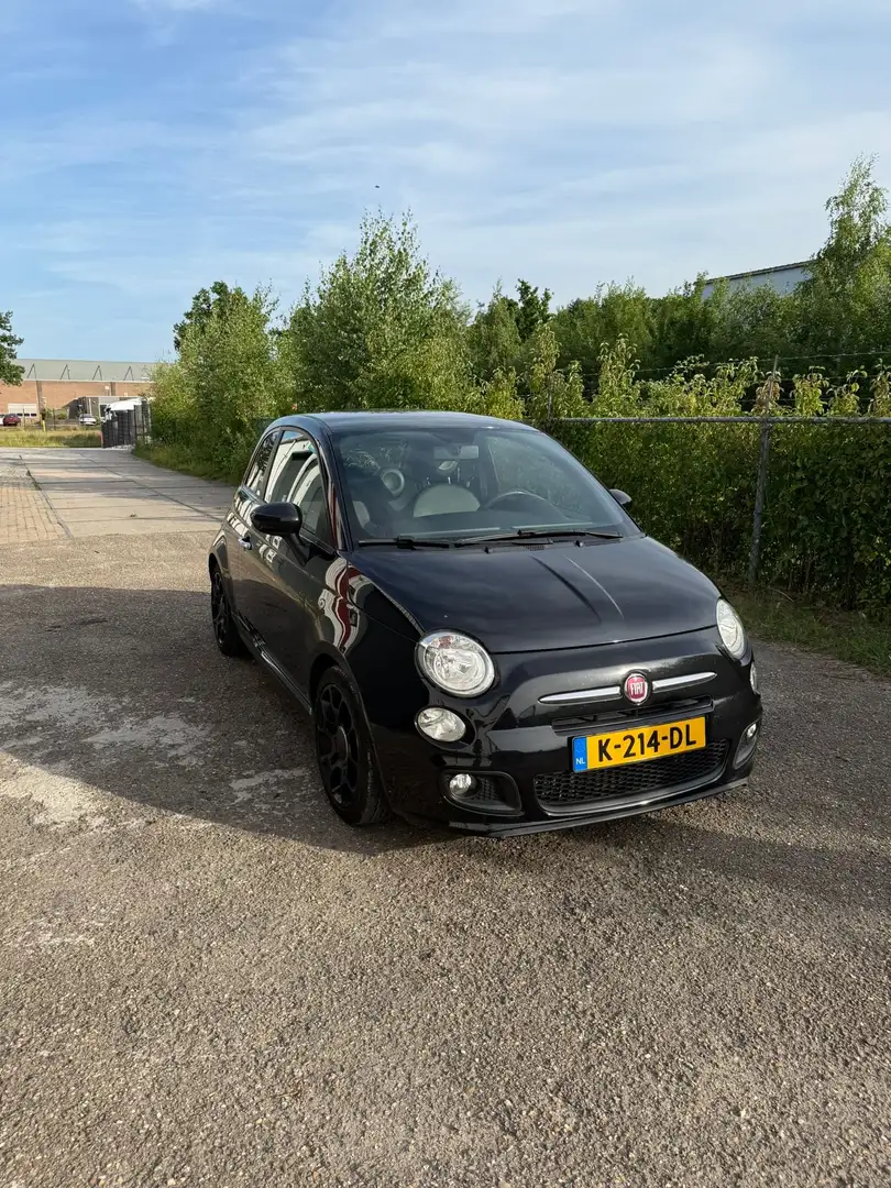 Fiat 500 0.9 TwinAir Turbo Sport Zwart - 1