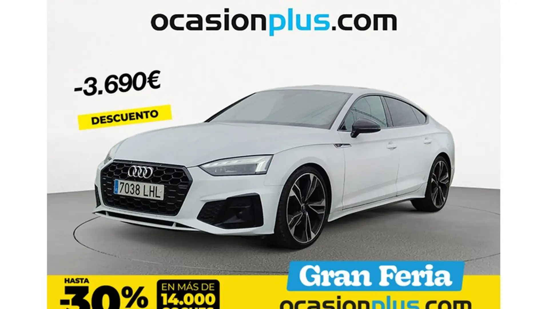 Audi A5 Sportback 35 TDI Black line S tronic Blanc - 1