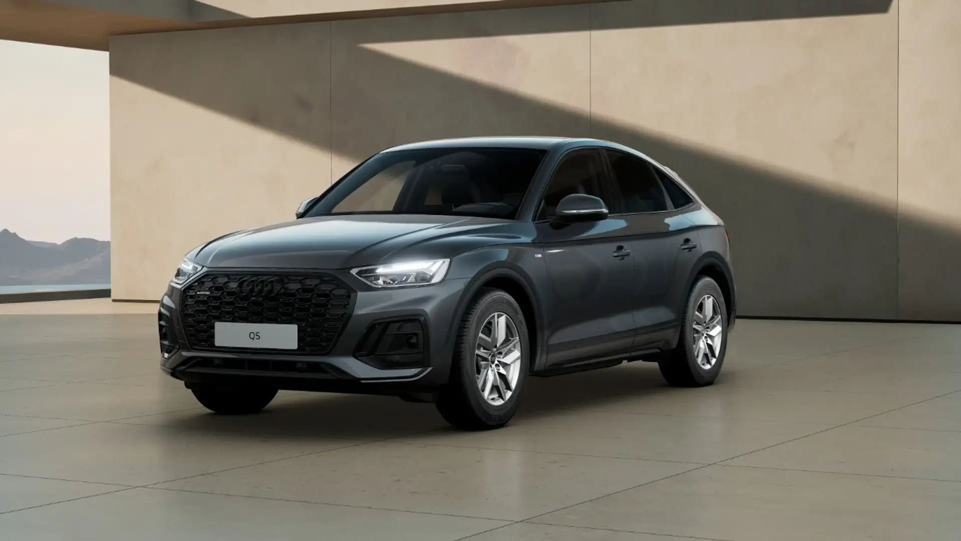 Audi Q5 Sportback 40 TDI quattro S line AHK LED virtCo Grijs - 2