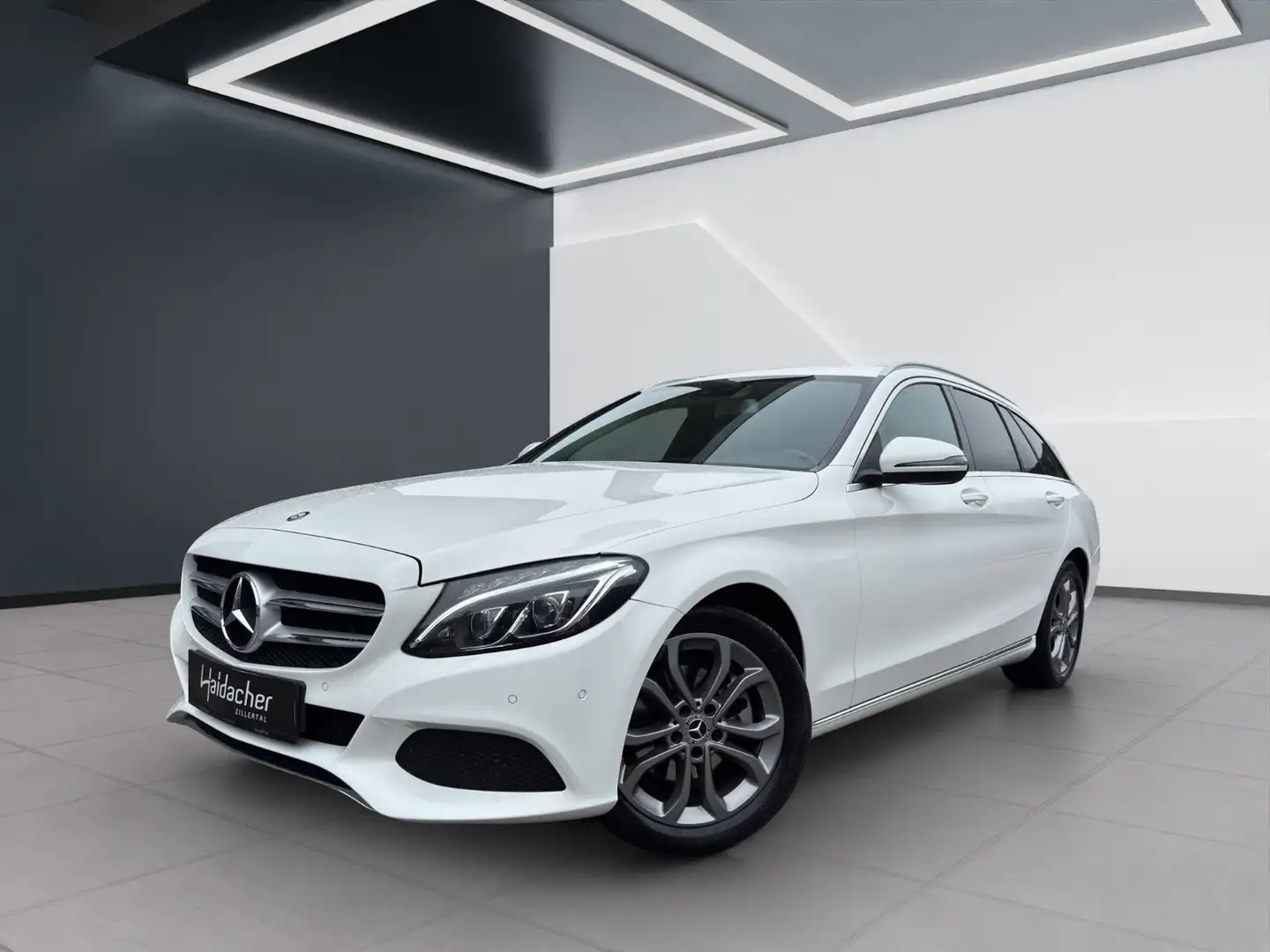Mercedes-Benz C 200 d T-Modell Mbeam AUT PTS Shz Sportpaket Weiß - 2