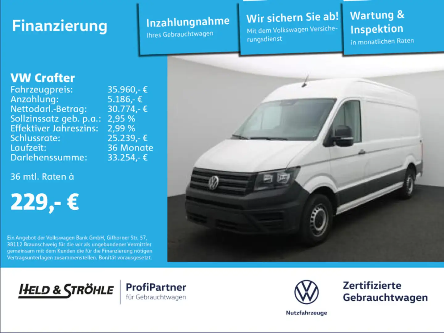 Volkswagen Crafter 35 Kasten MR HD 2.0 TDI KAM PDC APP 270° Blanc - 1