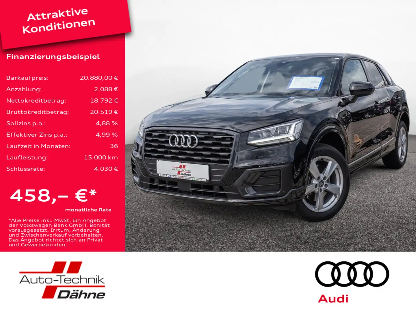 Audi Q2 1.4 TFSI sport PDC SHZ NAVI ACC HUD LED Schwarz - 1