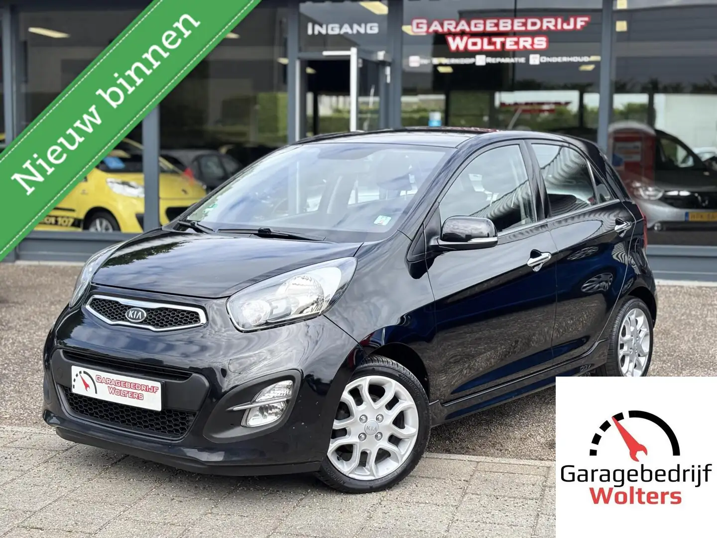 Kia Picanto 1.2 CVVT Comfort Pack ECC LMV STOELVERWARM. 82PK Zwart - 1
