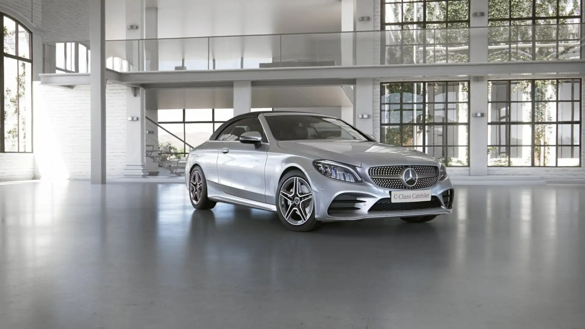 Mercedes-Benz C 200 C 200 4M Cabriolet AMG+360°+AIRSCARF+AHK+SOUND Silber - 2