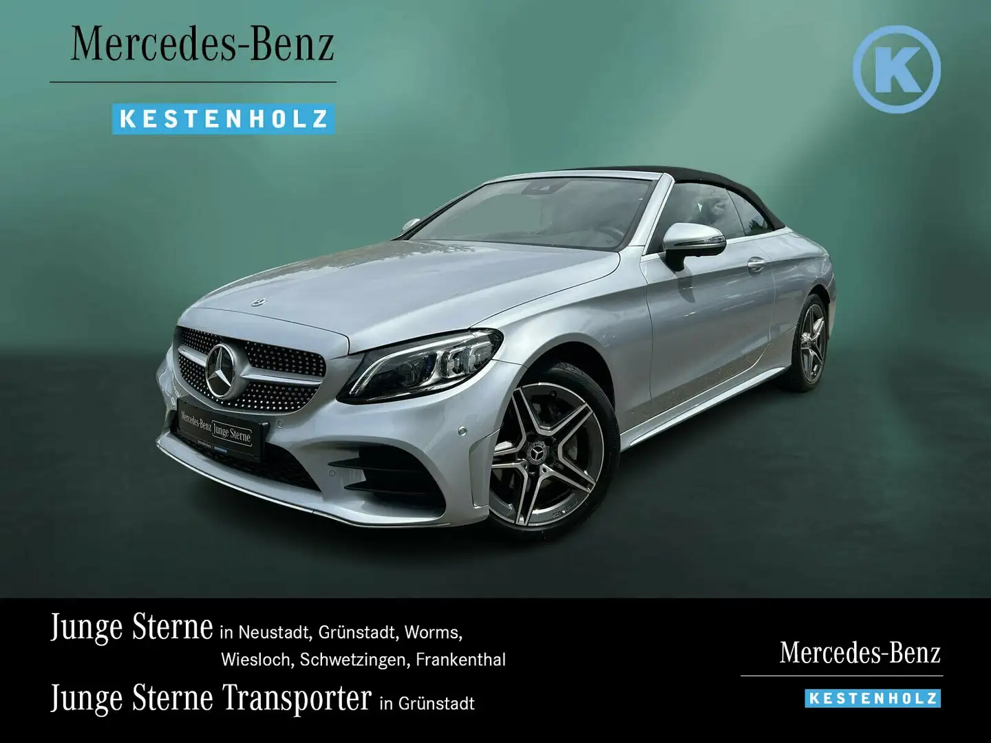 Mercedes-Benz C 200 C 200 4M Cabriolet AMG+360°+AIRSCARF+AHK+SOUND Silber - 1