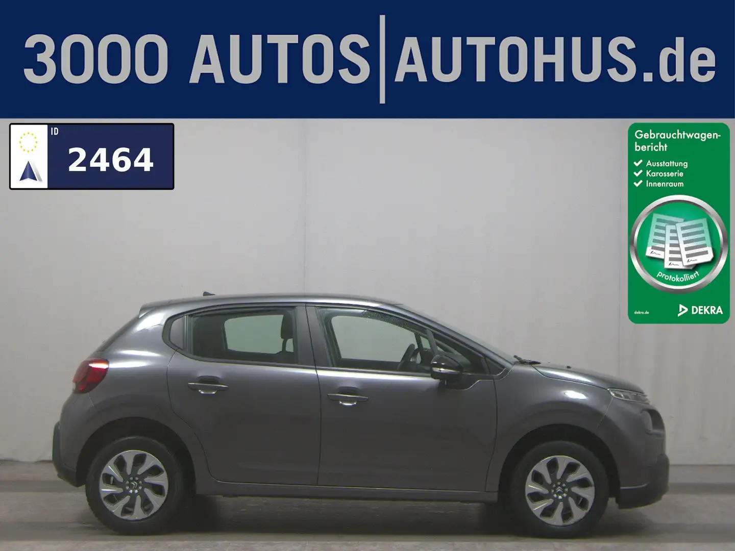 Citroen C3 1.2 PureTech Klima Shz Bluetooth Gris - 1