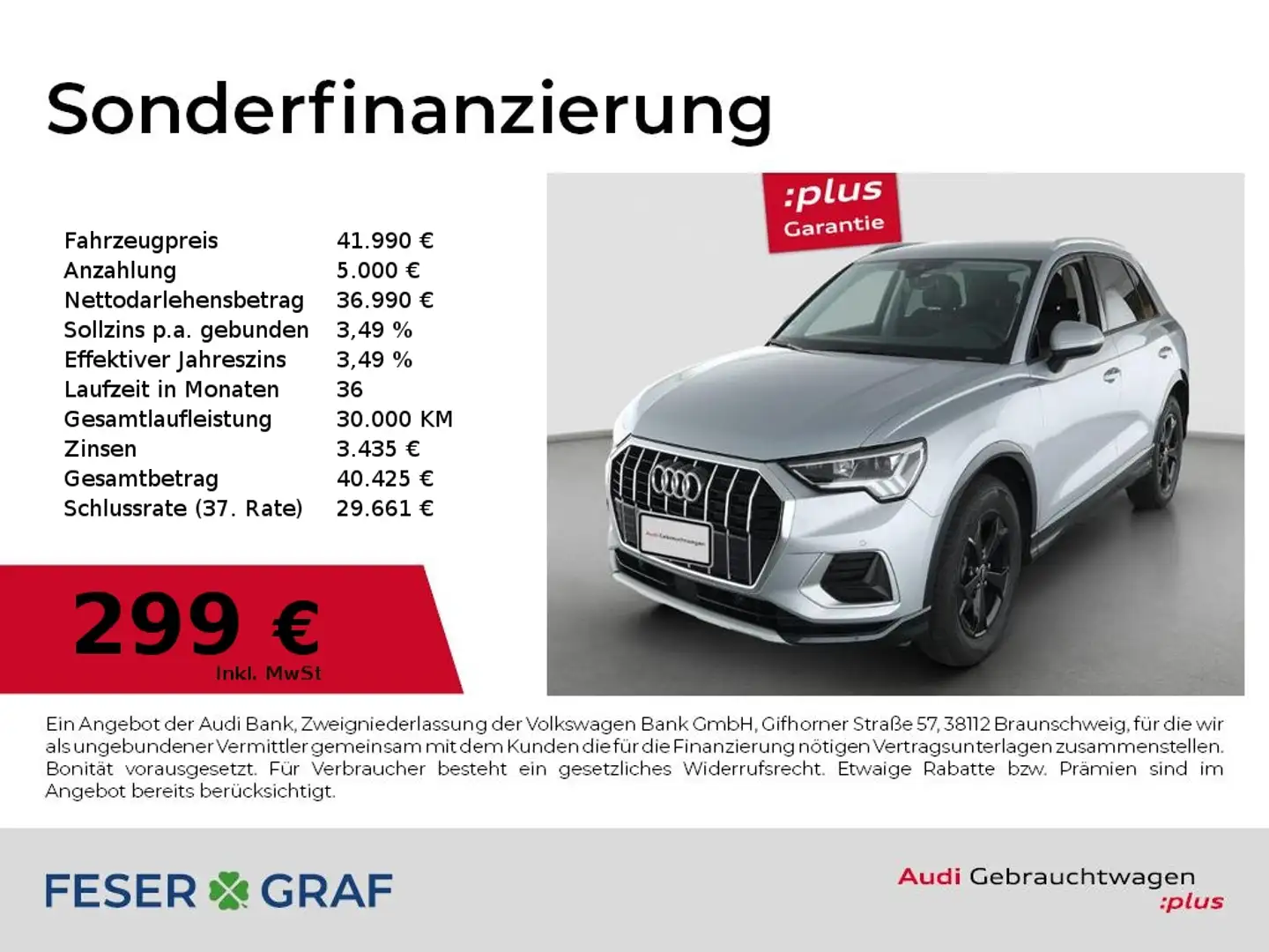 Audi Q3 35TFSI S tronic/LED/Navi+/Kamera/AHK/Sonos Silber - 1
