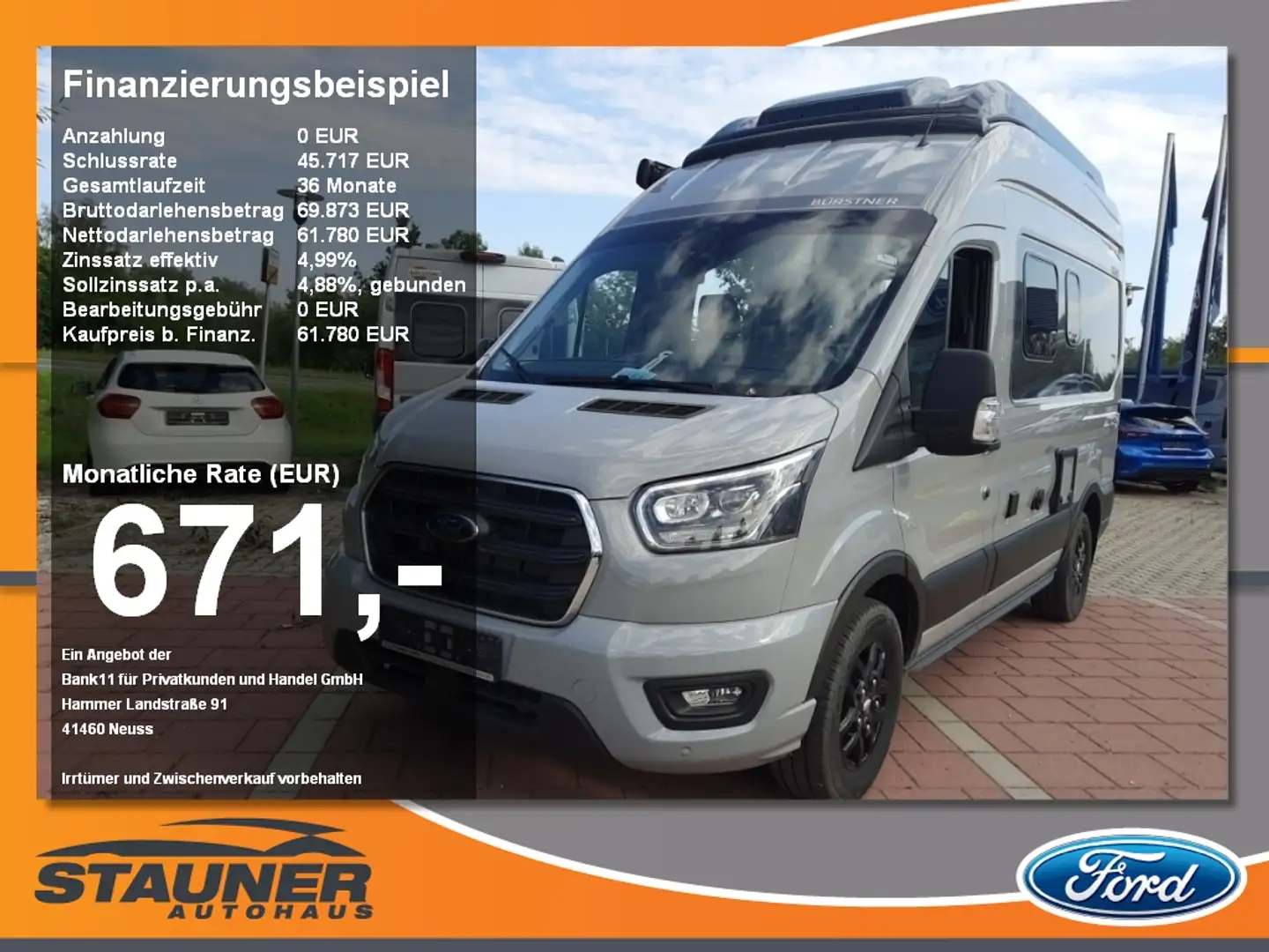 Ford Transit Signeo C550 Bi-Xenon Automatik Markise Grigio - 1