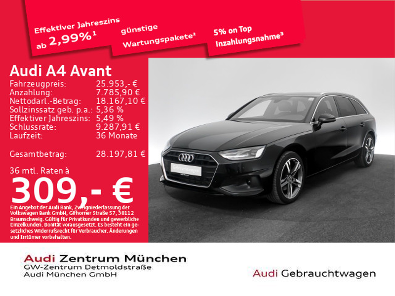 Audi A4 35 TFSI S tronic StdHzg/Navi+