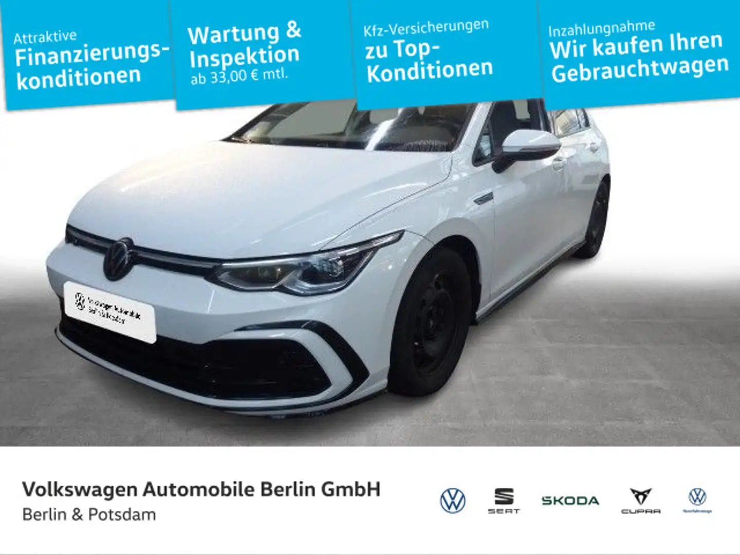 Volkswagen Golf VIII 1.5 eTSI R-Line Navi AHK LED Kamera Weiß - 1