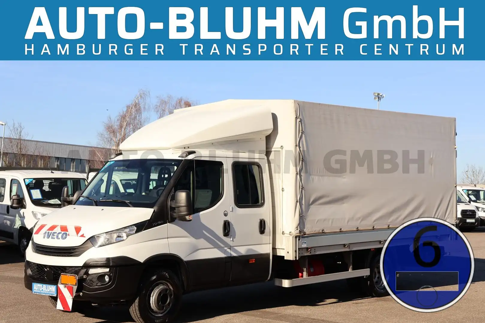 Iveco Daily 70-180 Doka Plane Maxi AC Diff-Sperre LBW Weiß - 1