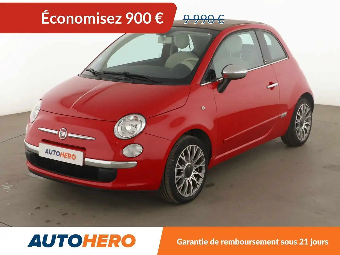 Fiat 500C C 1.2 Lounge Rouge - 1