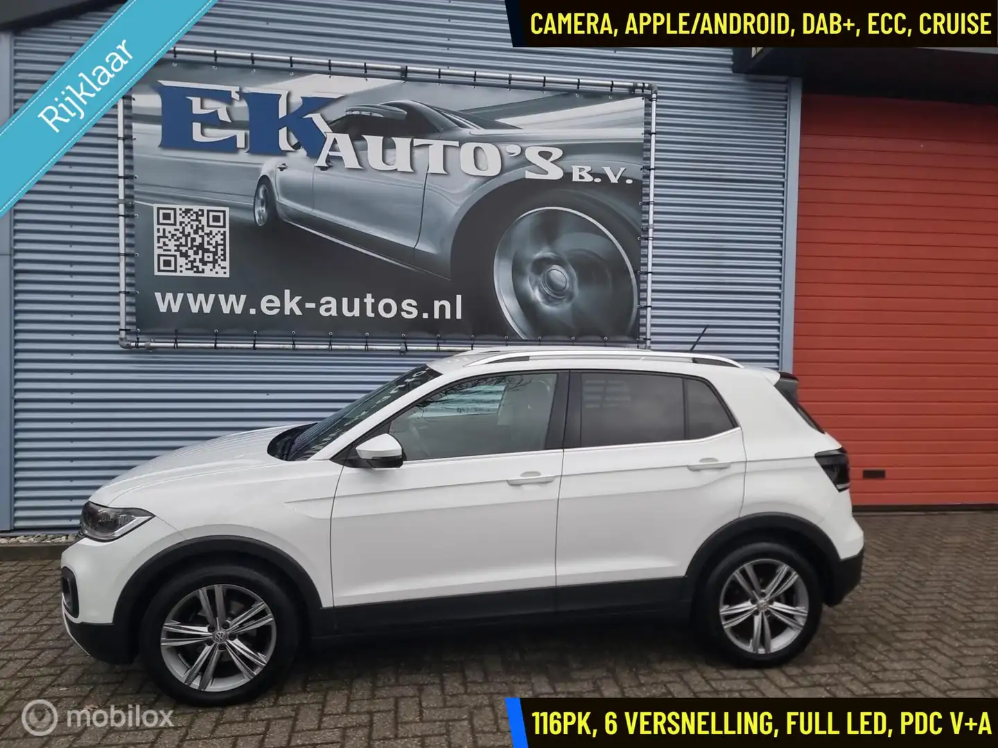 Volkswagen T-Cross 1.0 TSI Style 116pk- 6-vers Full LED, ECC Weiß - 1