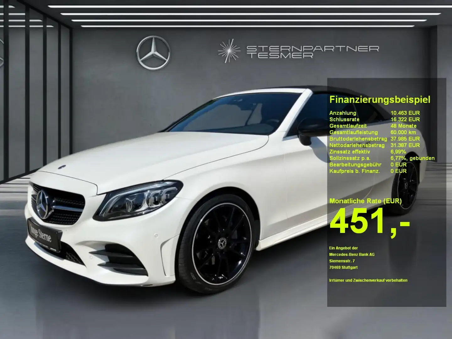 Mercedes-Benz C 200 +AMG+Night+KAMERA+Airscarf+NAVI+Ambiente Wit - 1