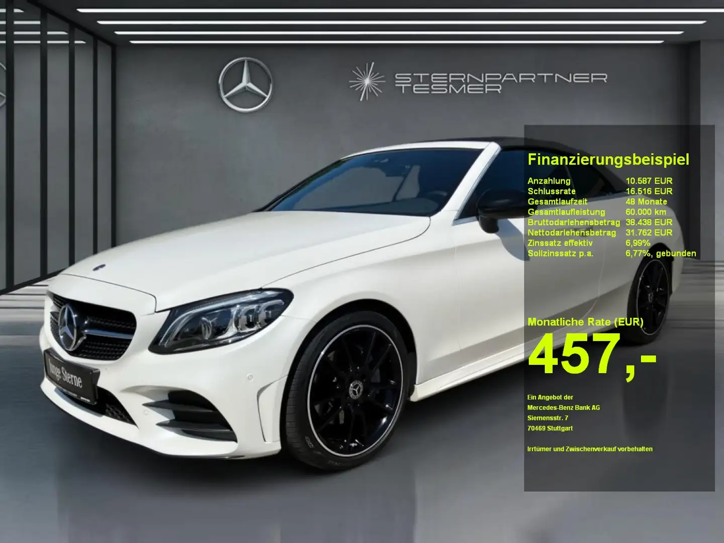 Mercedes-Benz C 200 +AMG+Night+KAMERA+Airscarf+NAVI+Ambiente Bianco - 1