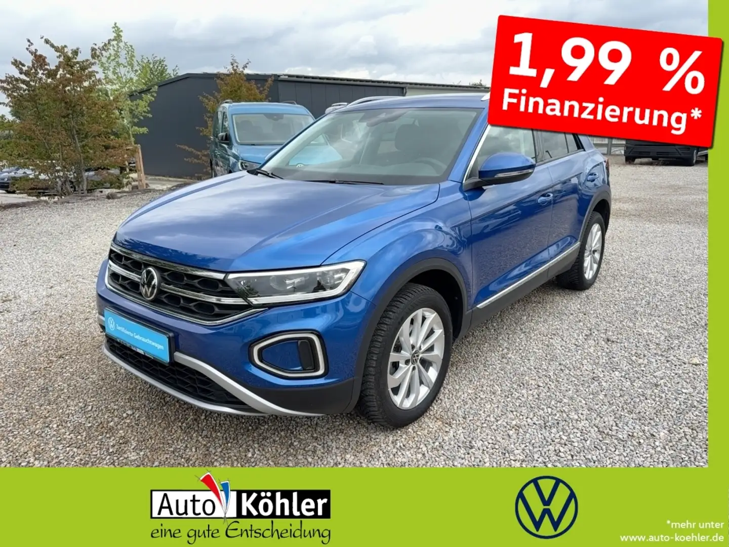 Volkswagen T-Roc Style TSi DSG Matrix 2xKlima ACC AUT LED Blau - 1