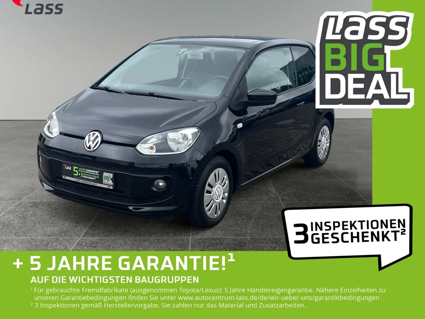 Volkswagen up! 1.0 BMT move Navi Pano W-Paket KlimaA PDC Zwart - 1