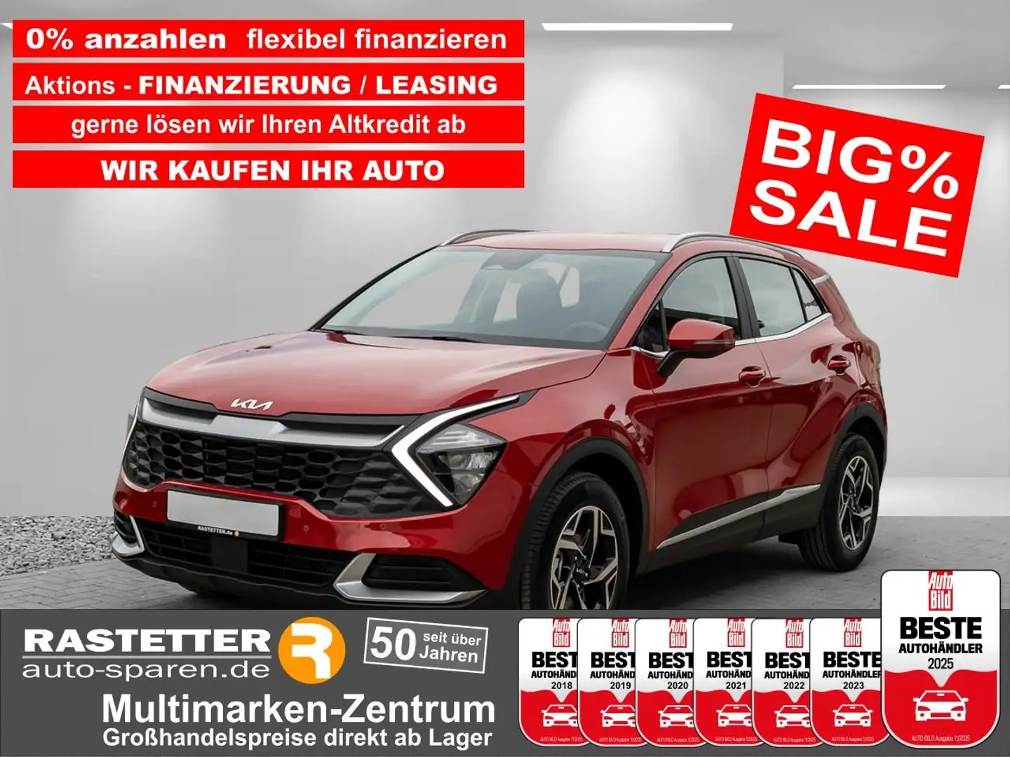 Kia Sportage T-GDI DCT 7Jahre+Navi+virtCP+ACC+Kamera+Sitzhzg+LE Rot - 1
