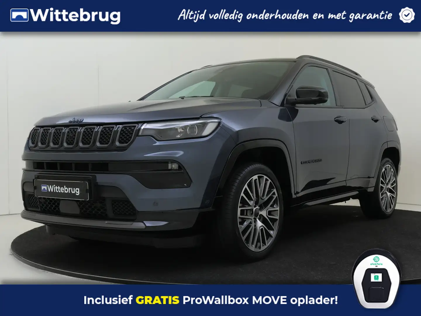 Jeep Compass 4xe 240PK Plug-in Hybrid Electric Summit | Schuif/ Blauw - 1