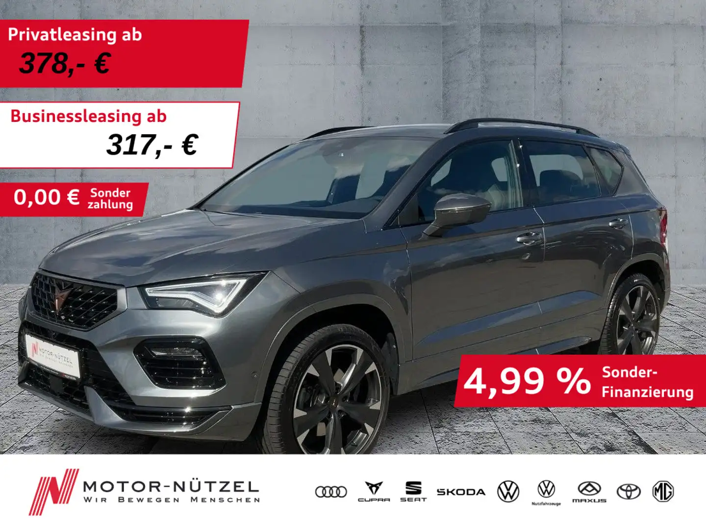 CUPRA Ateca 2.0 TSI DSG 4Drive LED+NAVI+BEATS+RFK+ACC Grau - 1