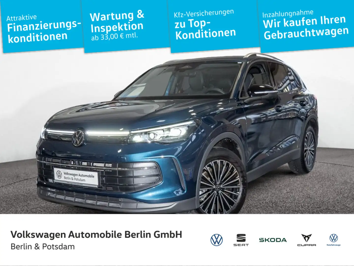 Volkswagen Tiguan 1.5 eTSI Goal AHK IQ.LIGHT 360° Navi SHZ Blau - 1