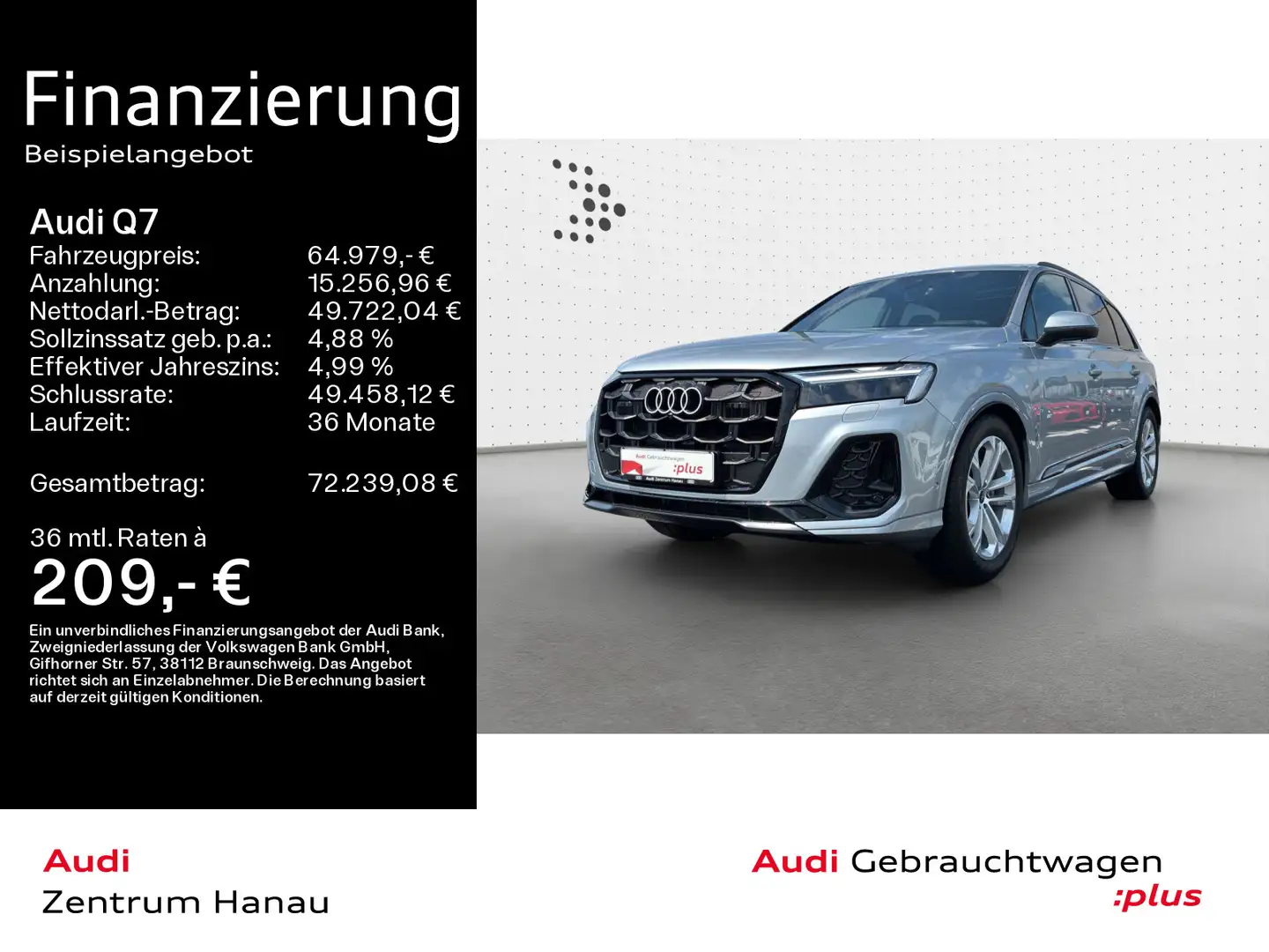 Audi Q7 50 TDI quattro S-LINE*NAVI*MATRIX*HUD*LUFT*AH Zilver - 1