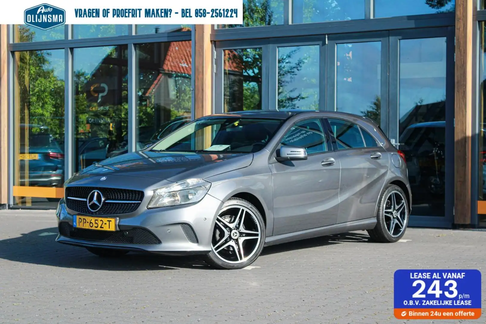Mercedes-Benz A 160 Night Edition Plus|Leer|Airco|PDC|Navi|18" Gri - 1