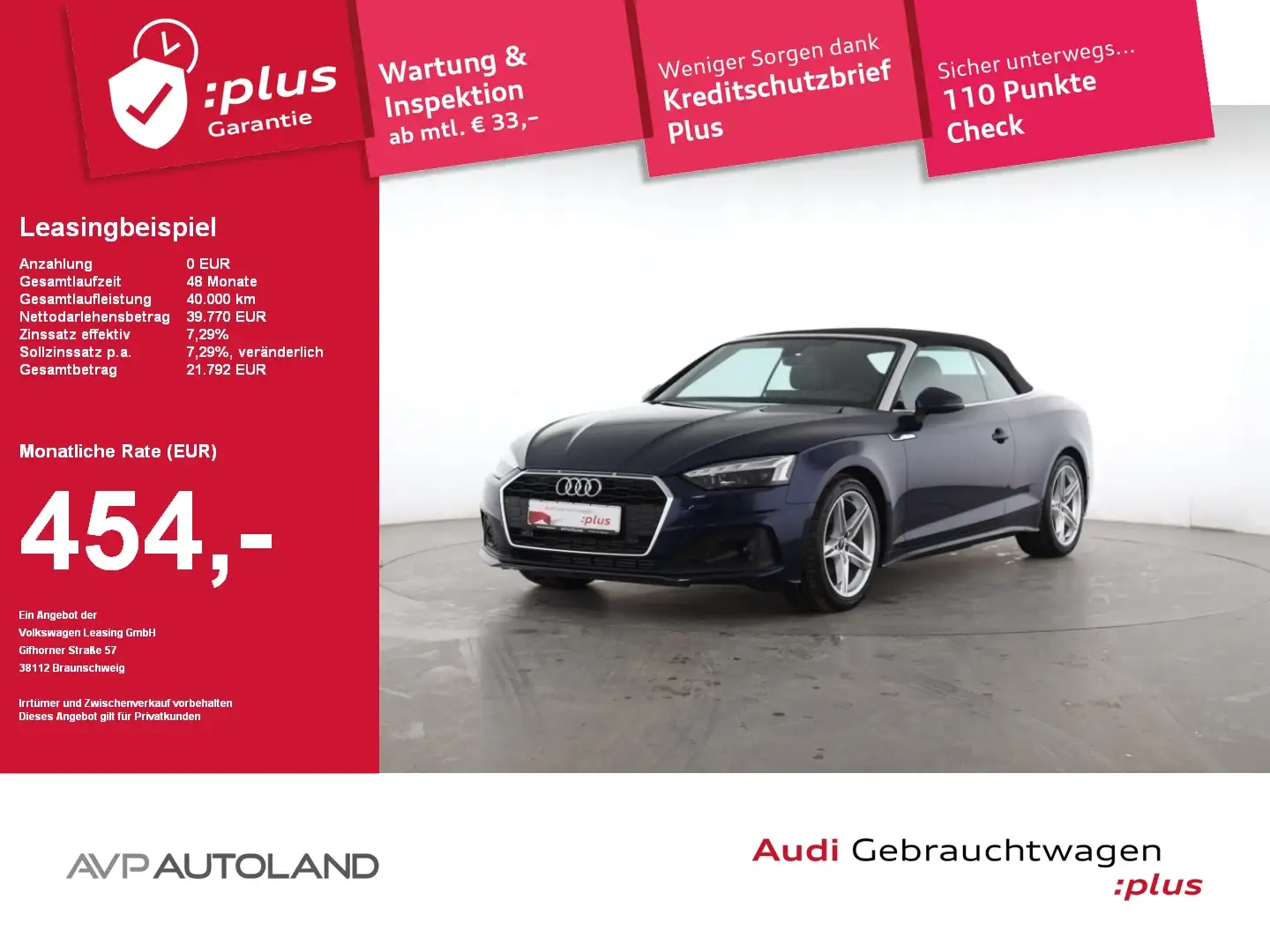 Audi A5 Cabriolet 35 TFSI Stronic | NAVI | AHK | Blauw - 1
