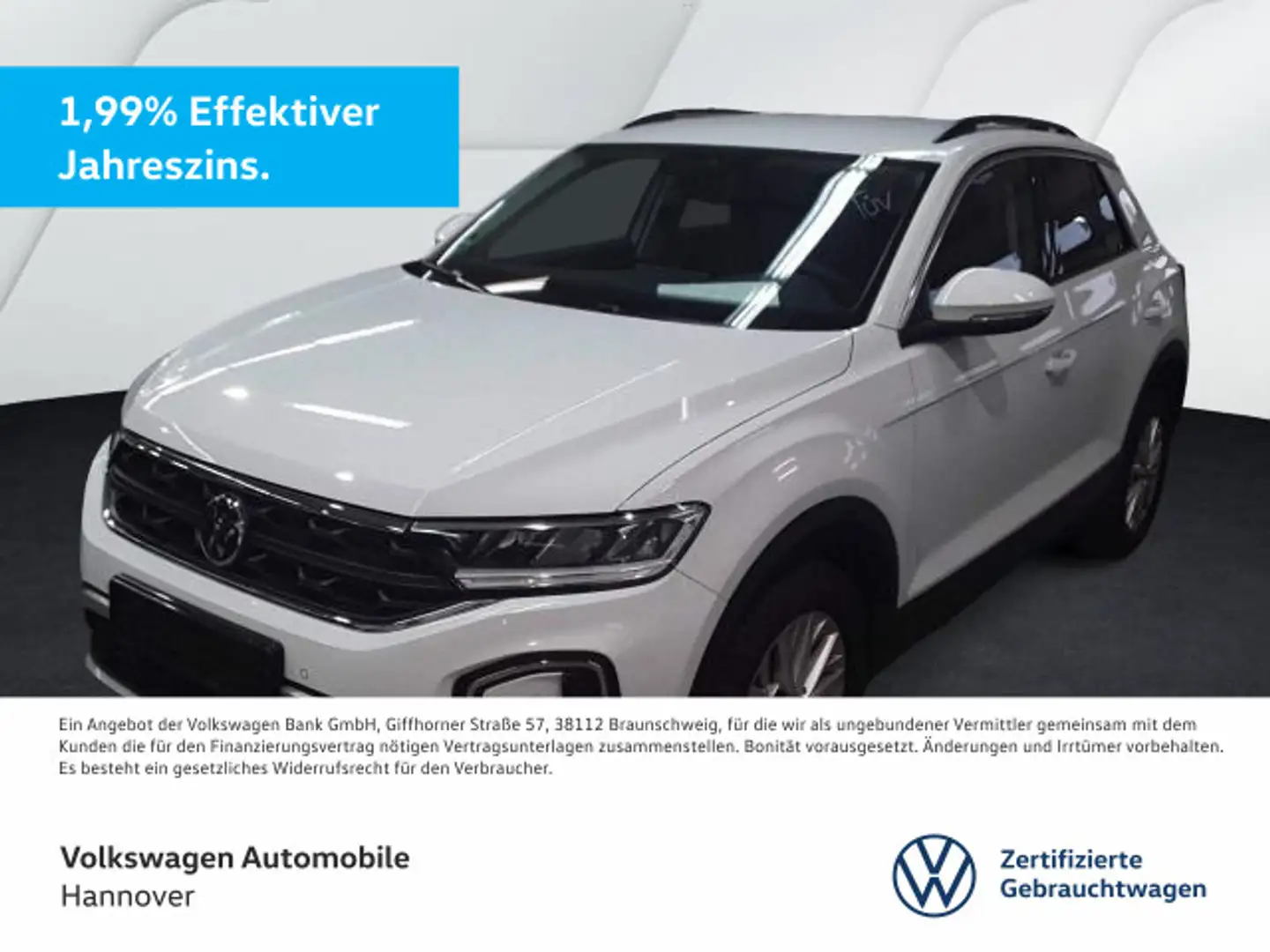 Volkswagen T-Roc 1.0 TSI Life Navi LED DigCockpit PDC SHZ Blanc - 1